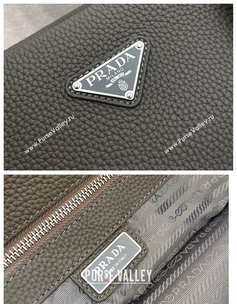 Prada Mens Leather tote bag Grey 2025 2VG130 (YZ-250627035)