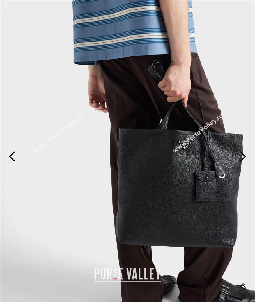 Prada Mens Leather tote bag Black 2025 2VG130 (YZ-250627036)