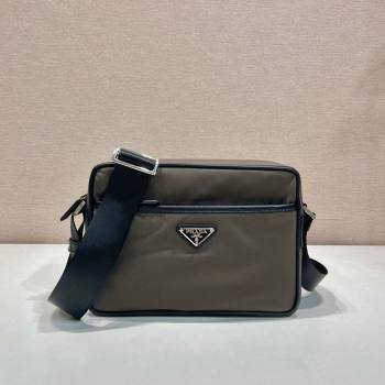 Prada Mens Re-Nylon and Saffiano shoulder bag Forest Green 2025 2VH048 (YZ-250626098)
