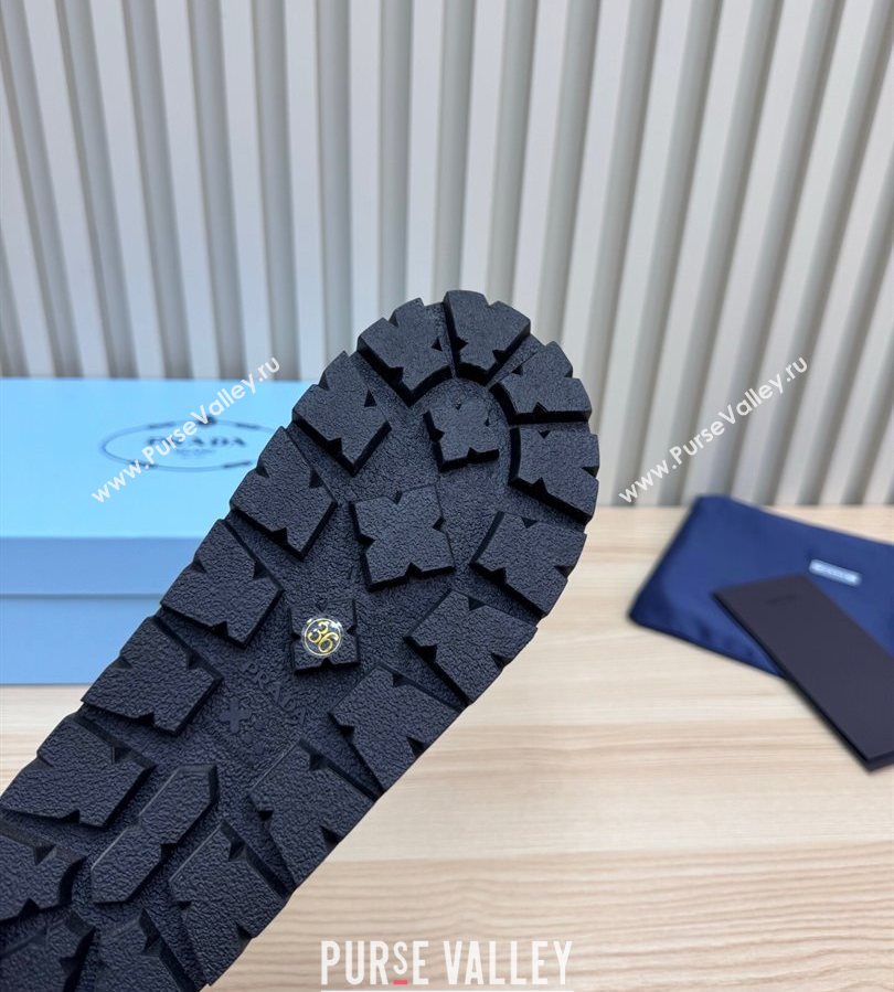 Prada Nappa Leather Flat Mules Black 2025 043002 (MD-250710104)