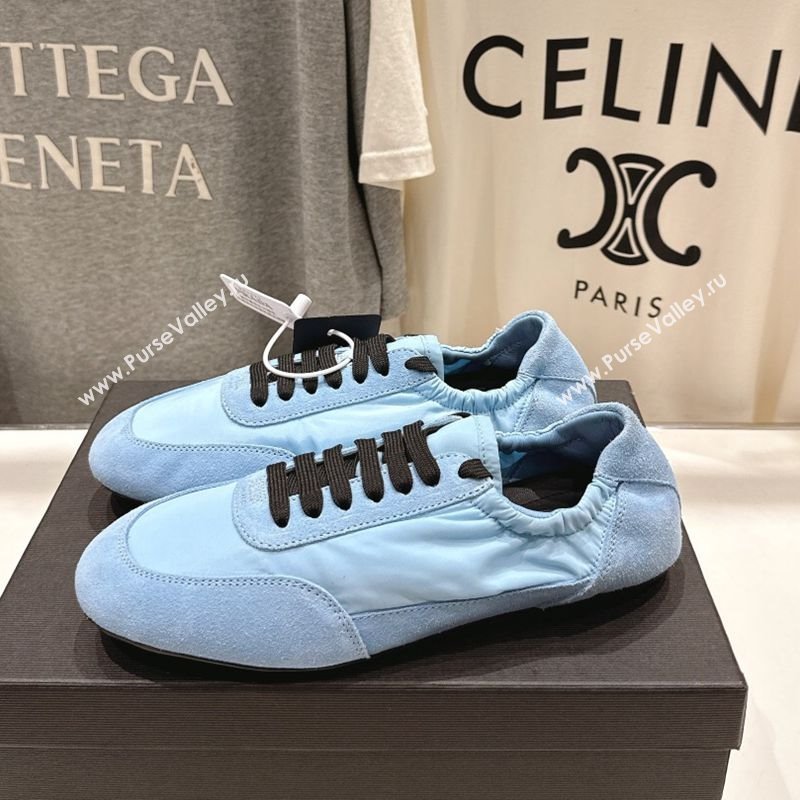 Prada Collapse Re-Nylon and suede sneakers Light Blue 2025 1E959N (MD-250710095)