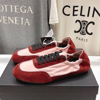 Prada Collapse Re-Nylon and suede sneakers Pink/Red 2025 1E959N (MD-250710097)