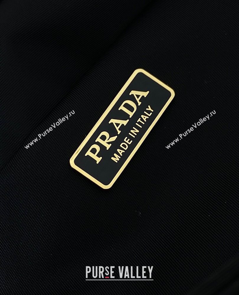 Prada Explore medium Re-Nylon shoulder bag with flap Black 2025 1BD394 (YZ-250808052)