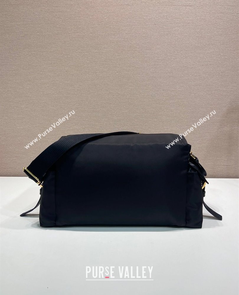 Prada Explore large Re-Nylon shoulder bag with flap Black 2025 1BD391 (YZ-250808056)