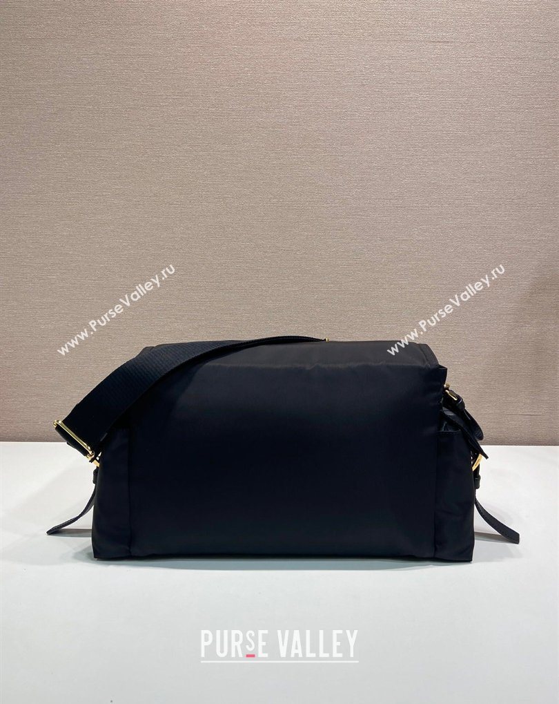 Prada Explore large Re-Nylon shoulder bag with flap Black 2025 1BD391 (YZ-260410090)
