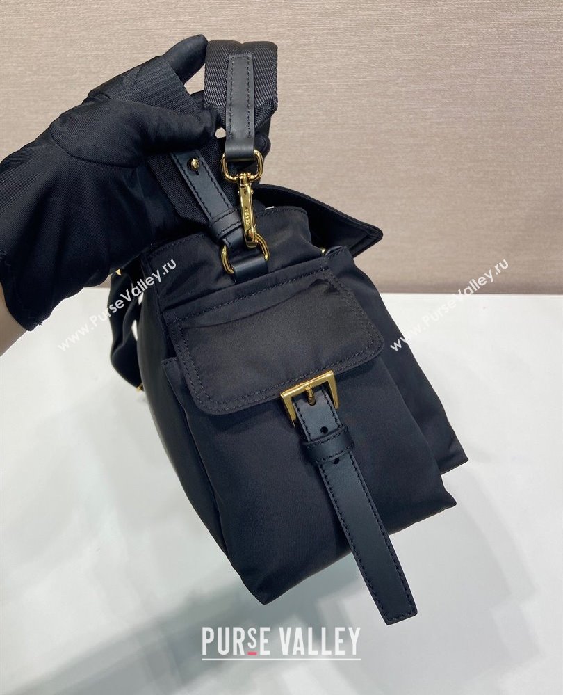 Prada Explore large Re-Nylon shoulder bag with flap Black 2025 1BD391 (YZ-250808056)