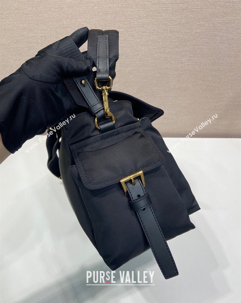 Prada Explore large Re-Nylon shoulder bag with flap Black 2025 1BD391 (YZ-260410090)