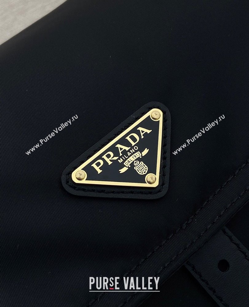 Prada Explore large Re-Nylon shoulder bag with flap Black 2025 1BD391 (YZ-250808056)