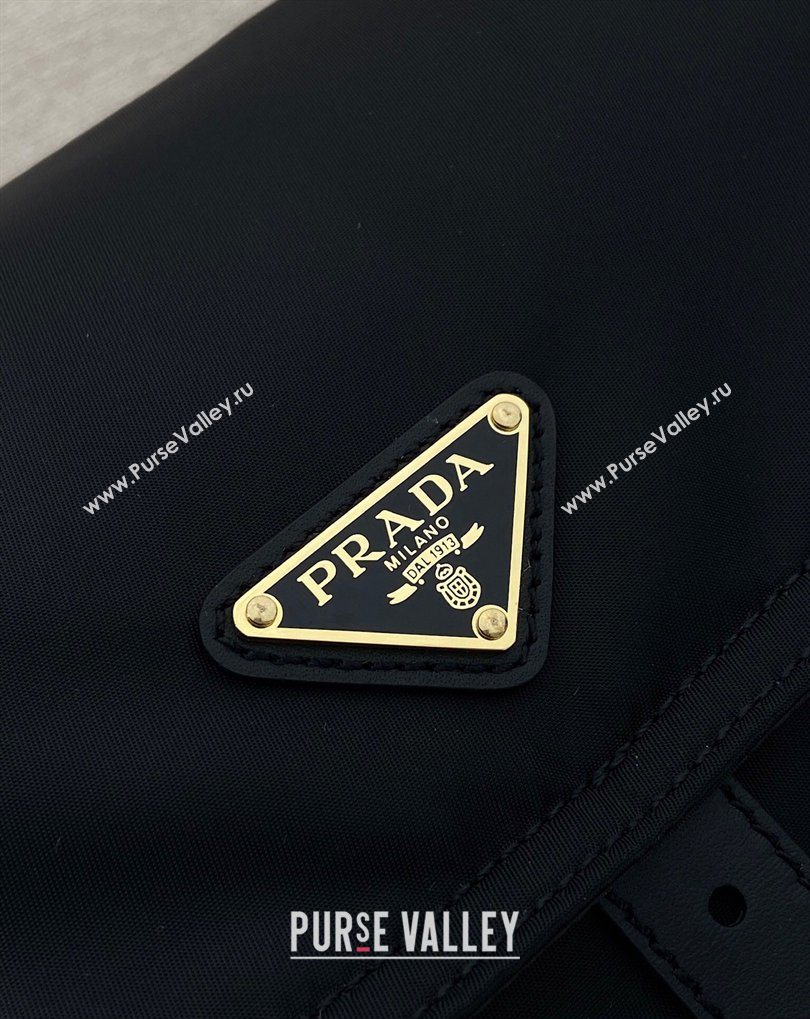 Prada Explore large Re-Nylon shoulder bag with flap Black 2025 1BD391 (YZ-260410090)