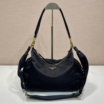 Prada Explore large Re-Nylon and leather shoulder bag Black 2025 1BC264 (YZ-250808057)