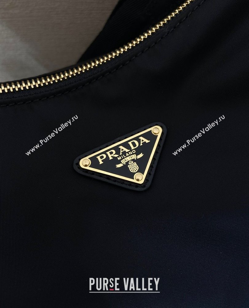 Prada Explore large Re-Nylon and leather shoulder bag Black 2025 1BC264 (YZ-250808057)