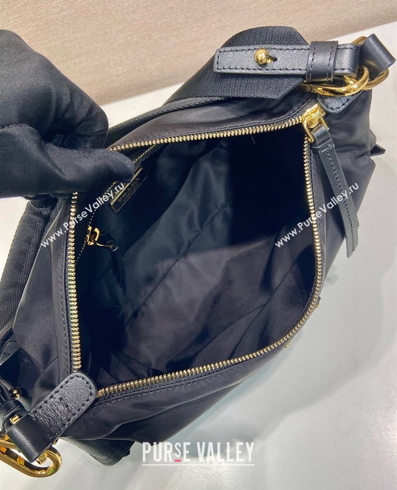 Prada Explore large Re-Nylon and leather shoulder bag Black 2025 1BC264 (YZ-250808057)