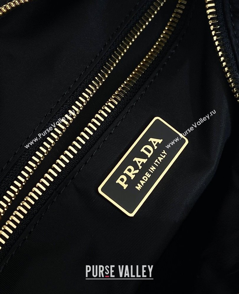Prada Explore large Re-Nylon and leather shoulder bag Black 2025 1BC264 (YZ-250808057)