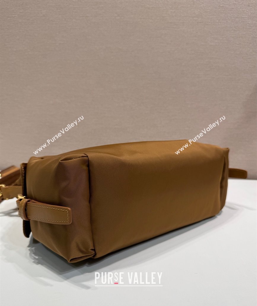 Prada Explore large Re-Nylon and leather shoulder bag Brandy Brown 2025 1BC264 (YZ-250808058)
