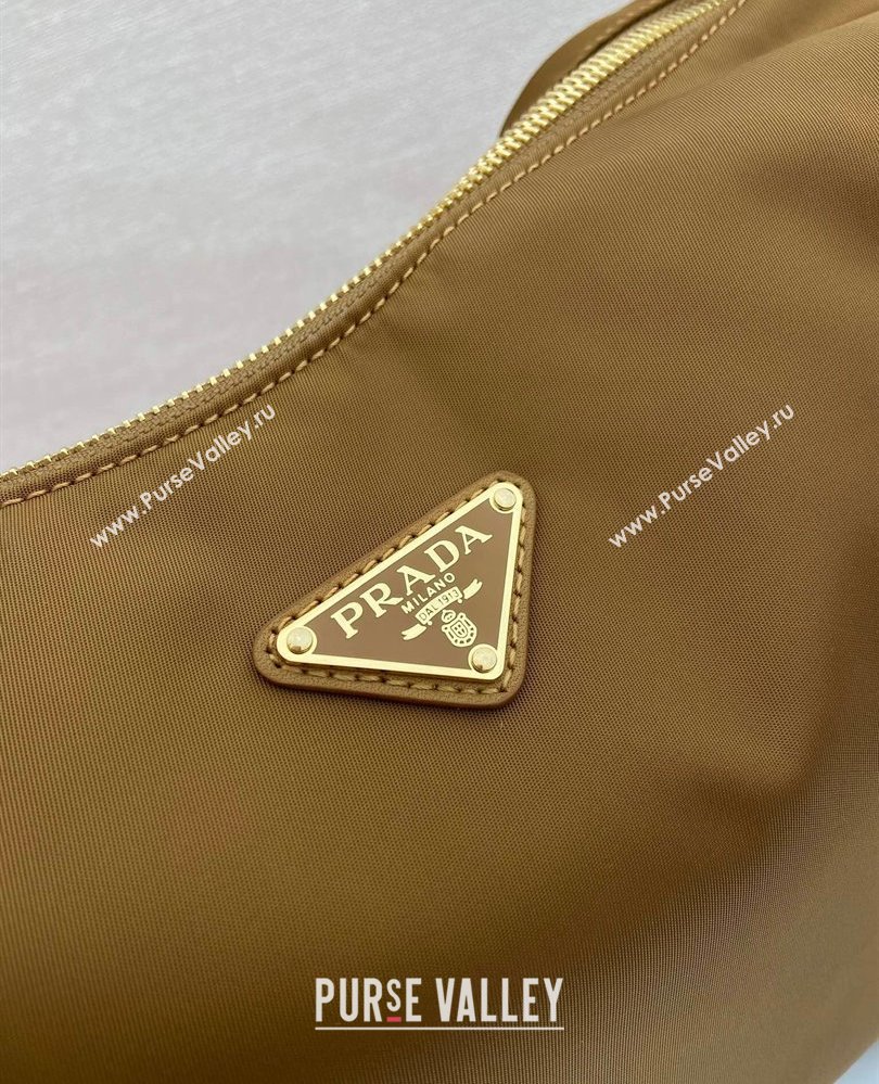 Prada Explore large Re-Nylon and leather shoulder bag Brandy Brown 2025 1BC264 (YZ-250808058)