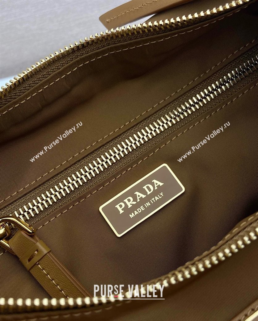 Prada Explore large Re-Nylon and leather shoulder bag Brandy Brown 2025 1BC264 (YZ-250808058)
