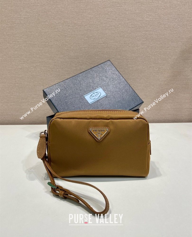 Prada Small Re-Nylon pouch Brandy Brown 2025 1NS021 (YZ-250808071)