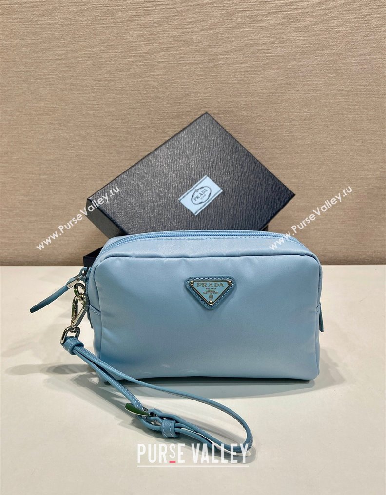 Prada Small Re-Nylon pouch Light Blue 2025 1NS021 (YZ-250808070)