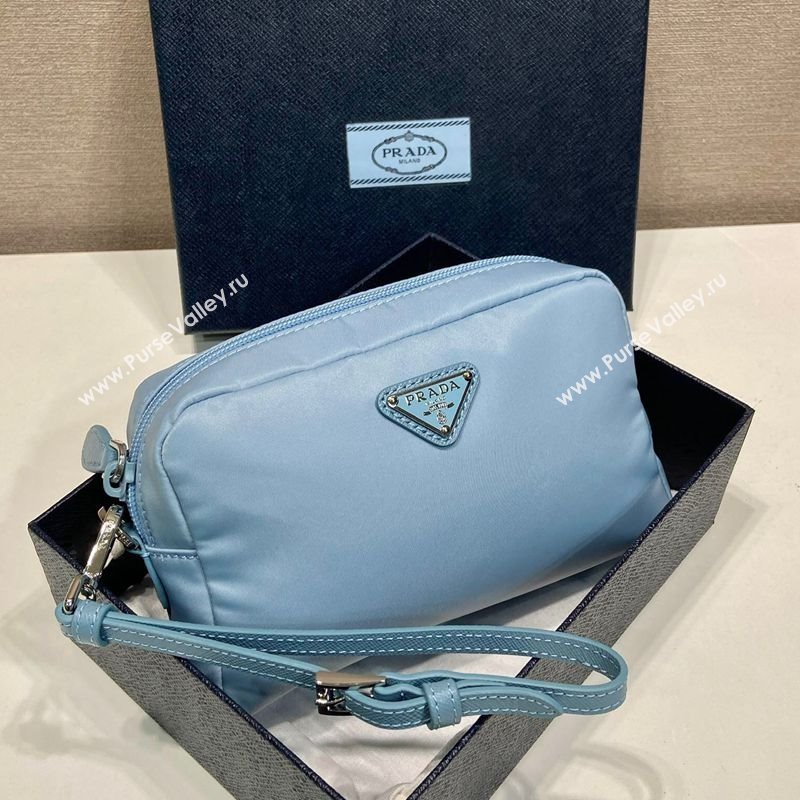 Prada Small Re-Nylon pouch Light Blue 2025 1NS021 (YZ-250808070)