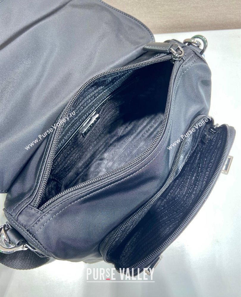 Prada Mens Nylon and Leather Messenger Bag Black 2025 2VD071 (YZ-250808078)