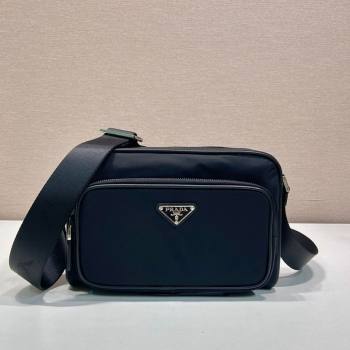 Prada Mens Small Re-Nylon and Saffiano leather shoulder bag Black 2025 2VH190 (YZ-250808079)