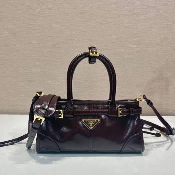 Prada Bonnie small leather handbag Dark Brown 2025 1BA486 (YZ-250808101)