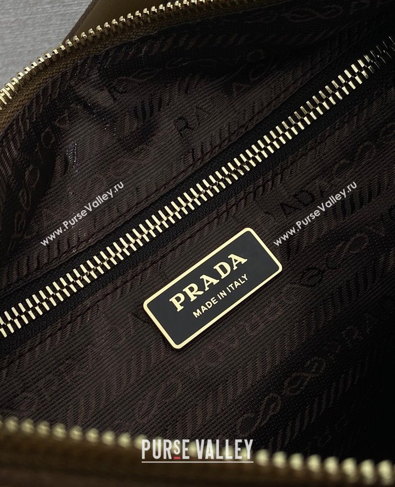 Prada Explore large suede shoulder bag Dark Brown 2025 1BC264 (YZ-250808059)