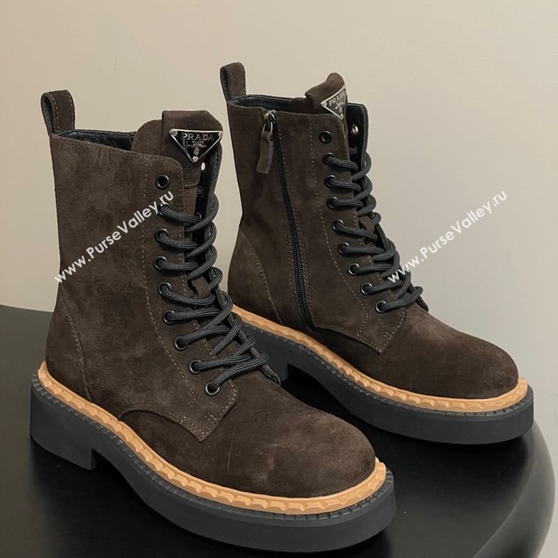 Prada Suede Ankle Boots Brown 2025 PR082510 (MD-250825055)