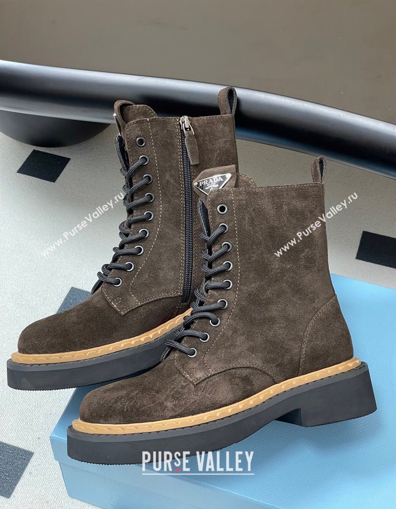 Prada Suede Ankle Boots Brown 2025 PR082510 (MD-250825055)