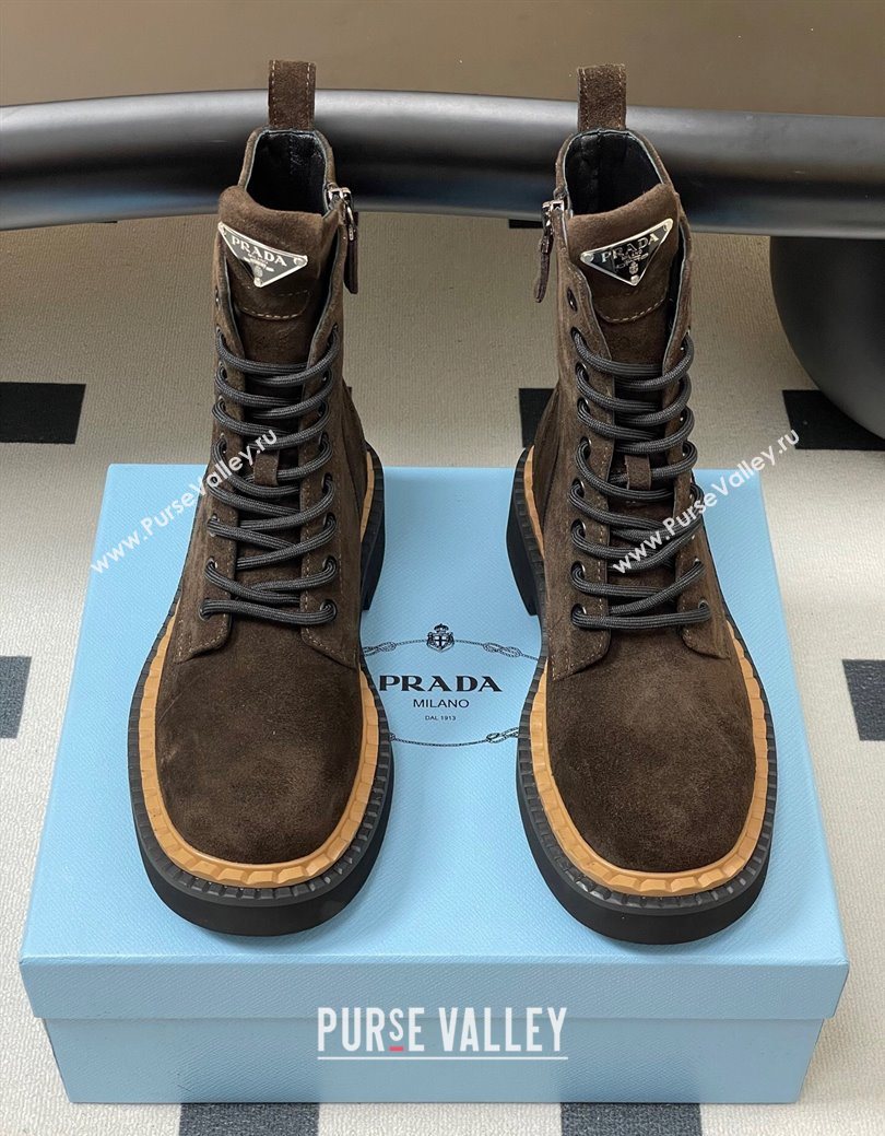 Prada Suede Ankle Boots Brown 2025 PR082510 (MD-250825055)
