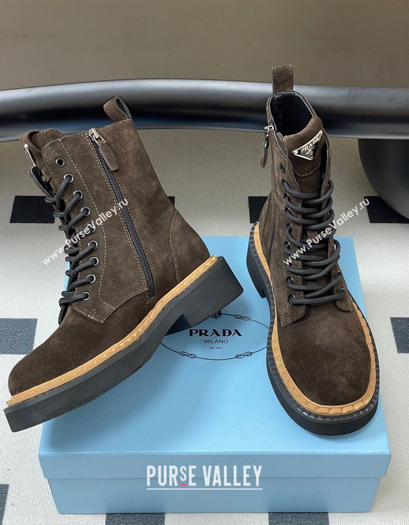 Prada Suede Ankle Boots Brown 2025 PR082510 (MD-250825055)