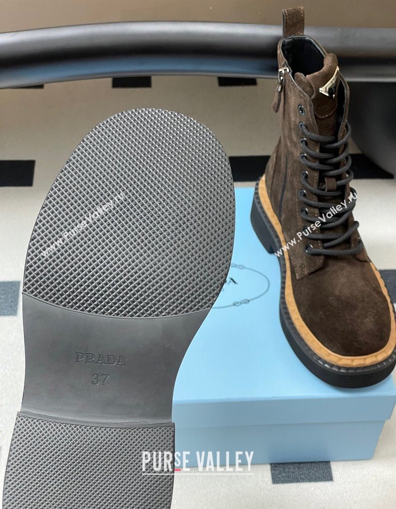 Prada Suede Ankle Boots Brown 2025 PR082510 (MD-250825055)