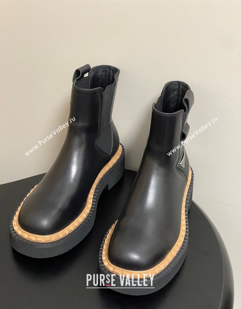 Prada Calf Leather Ankle Boots Black 2025 PR082511 (MD-250825057)