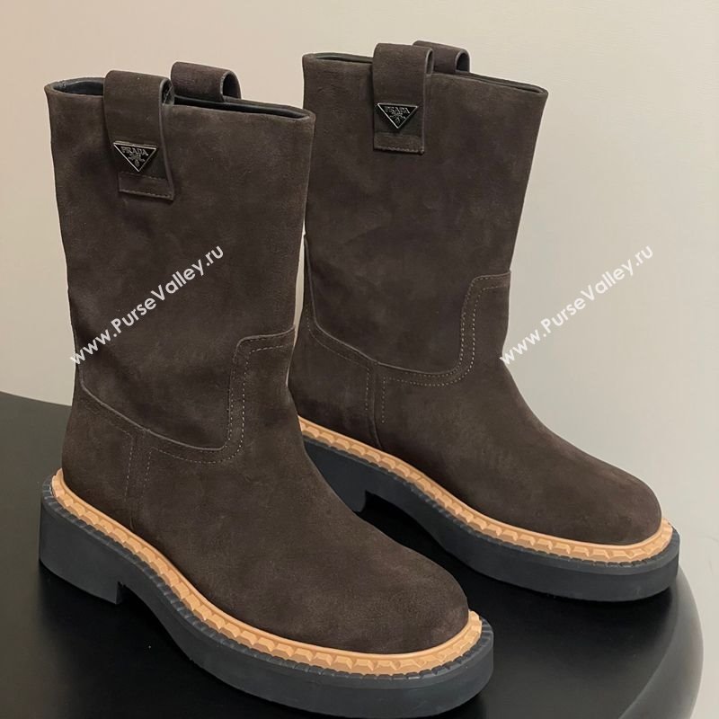 Prada Suede Ankle Boots Brown 2025 PR082512 (MD-250825062)