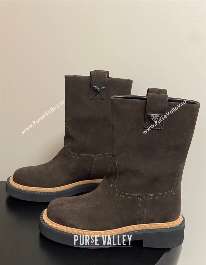 Prada Suede Ankle Boots Brown 2025 PR082512 (MD-250825062)