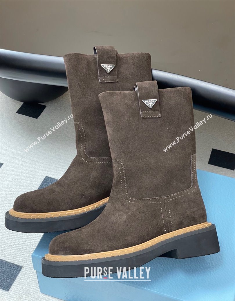 Prada Suede Ankle Boots Brown 2025 PR082512 (MD-250825062)