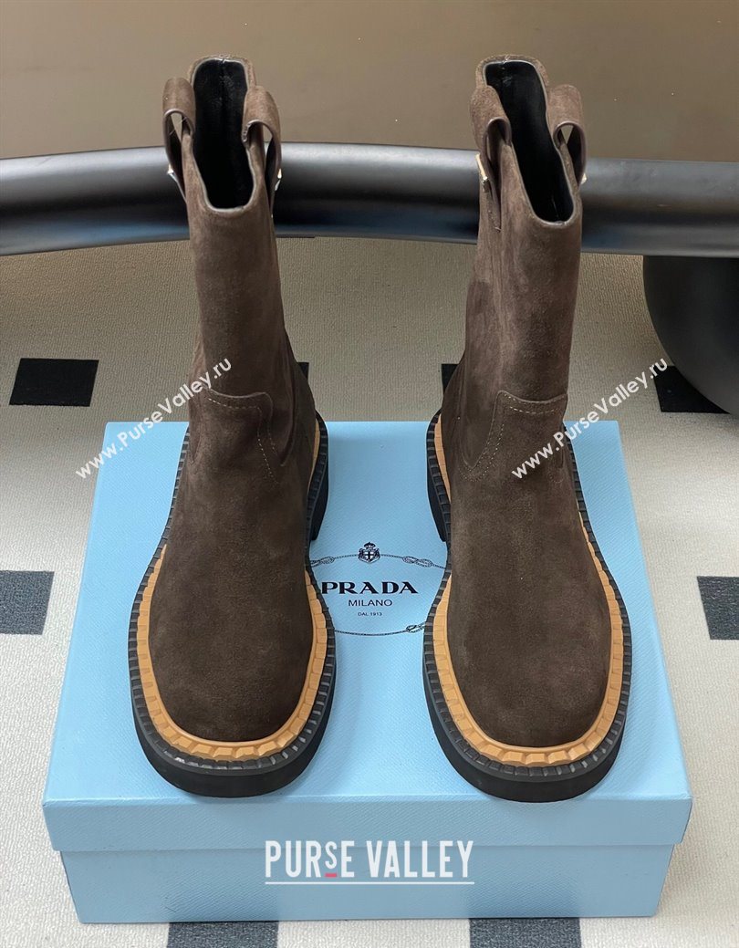 Prada Suede Ankle Boots Brown 2025 PR082512 (MD-250825062)