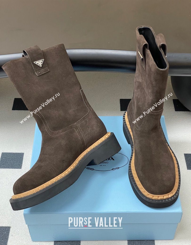 Prada Suede Ankle Boots Brown 2025 PR082512 (MD-250825062)