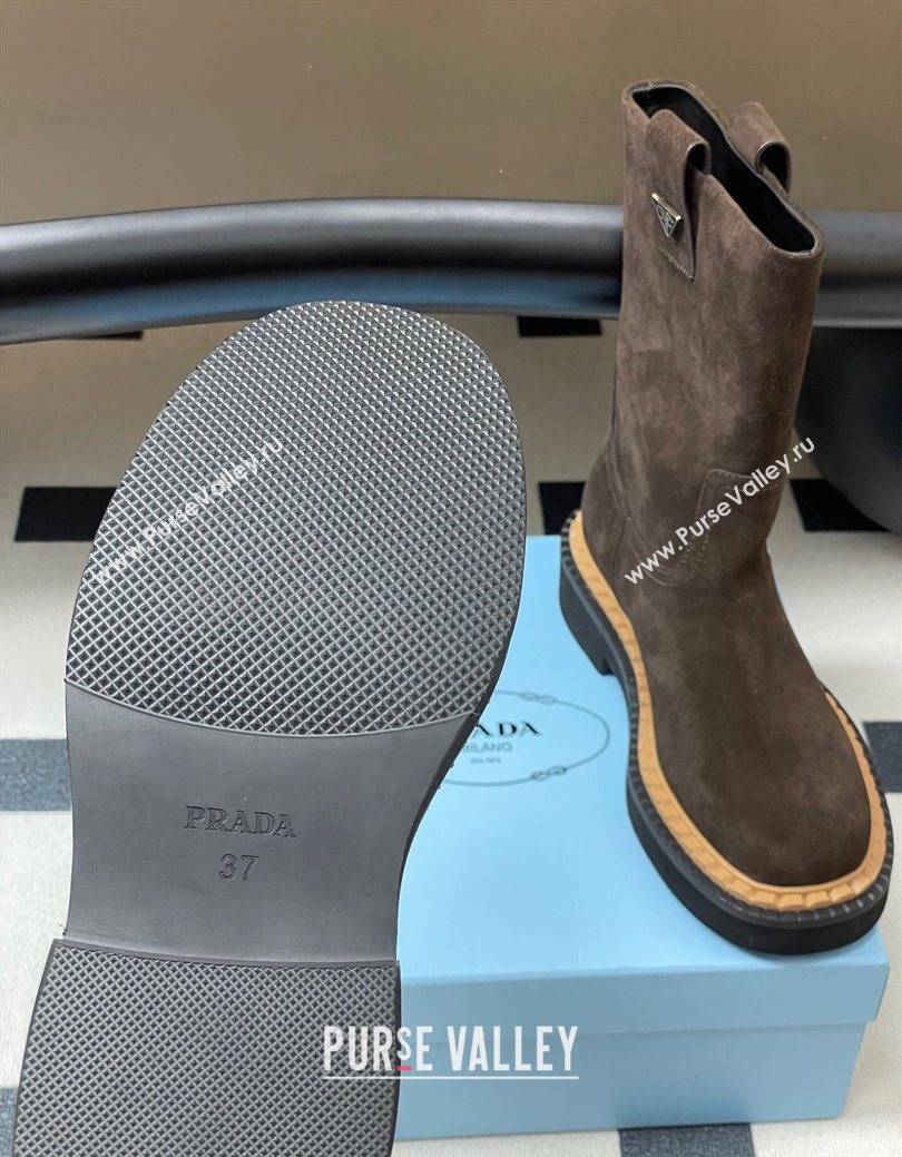 Prada Suede Ankle Boots Brown 2025 PR082512 (MD-250825062)