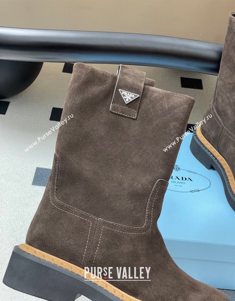 Prada Suede Ankle Boots Brown 2025 PR082512 (MD-250825062)