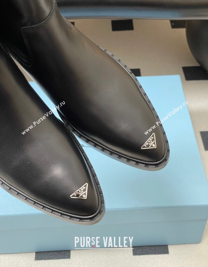 Prada Calf Leather Ankle Boots Black 2025 PR082513 (MD-250825067)
