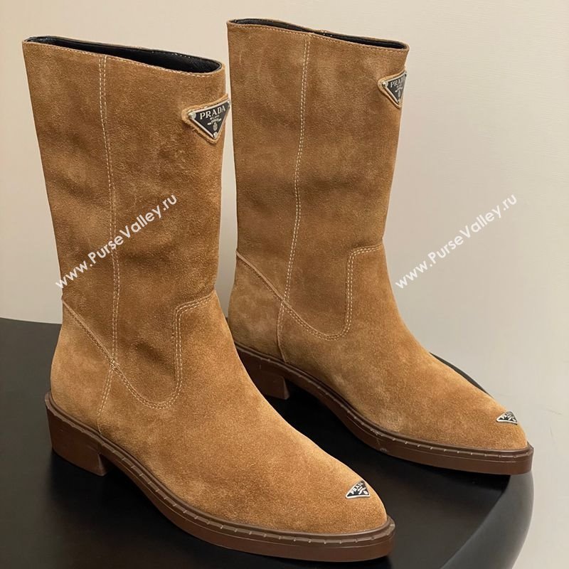 Prada Suede Ankle Boots Brown 2025 PR082513 (MD-250825068)