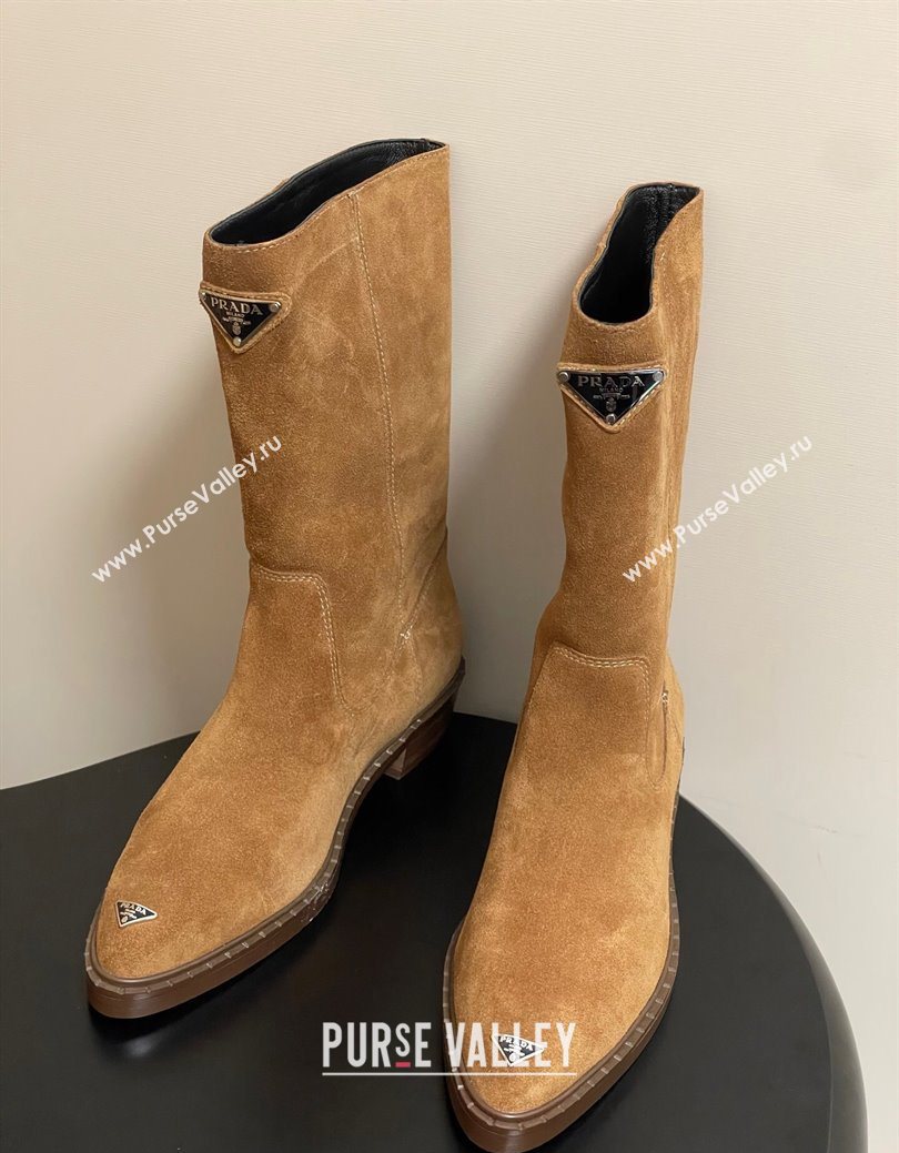Prada Suede Ankle Boots Brown 2025 PR082513 (MD-250825068)