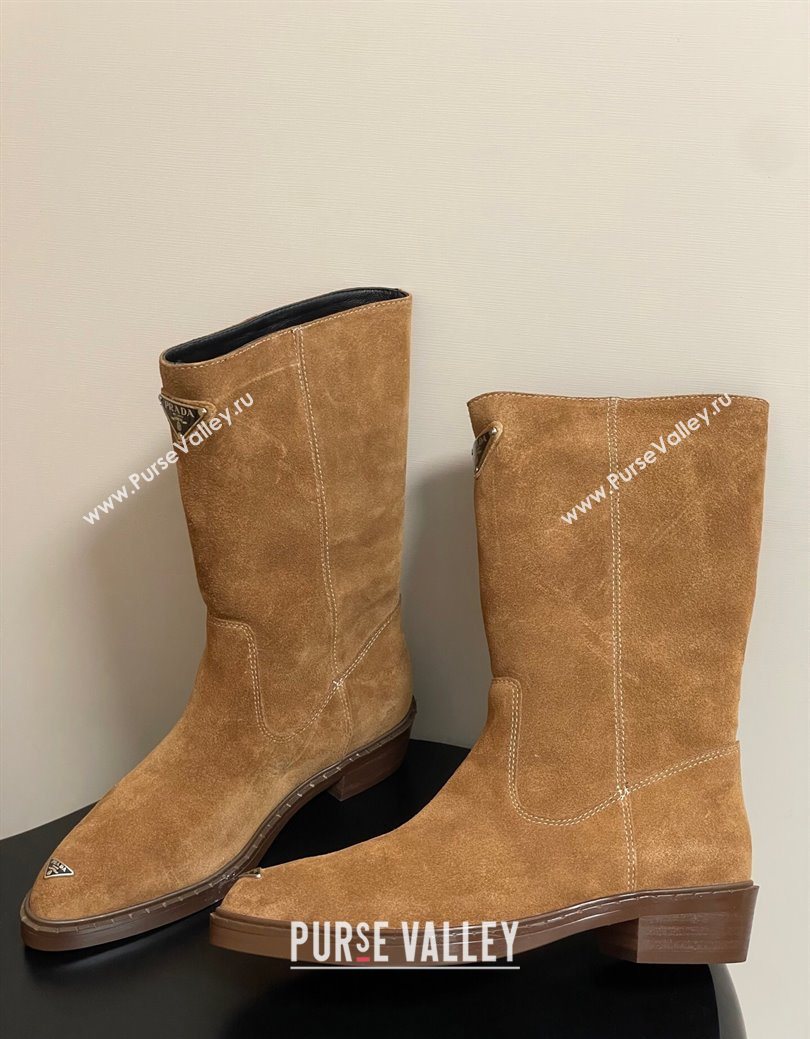 Prada Suede Ankle Boots Brown 2025 PR082513 (MD-250825068)