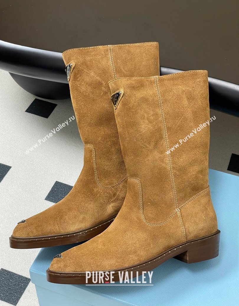 Prada Suede Ankle Boots Brown 2025 PR082513 (MD-250825068)