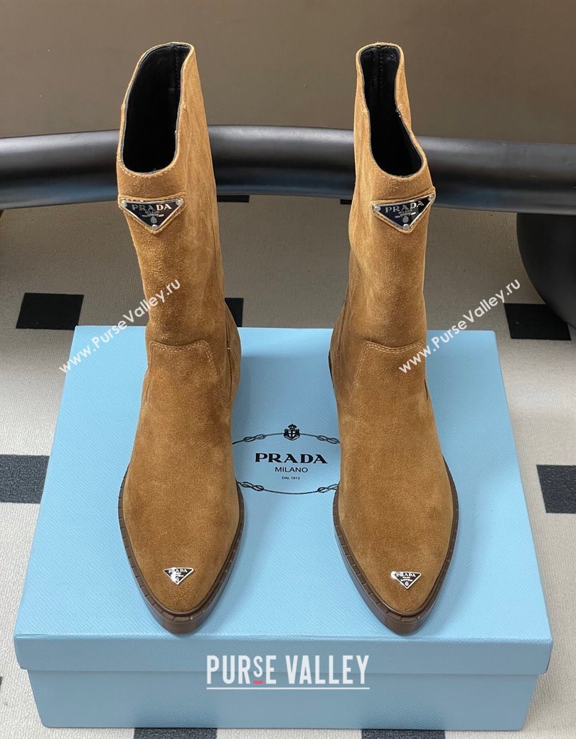 Prada Suede Ankle Boots Brown 2025 PR082513 (MD-250825068)