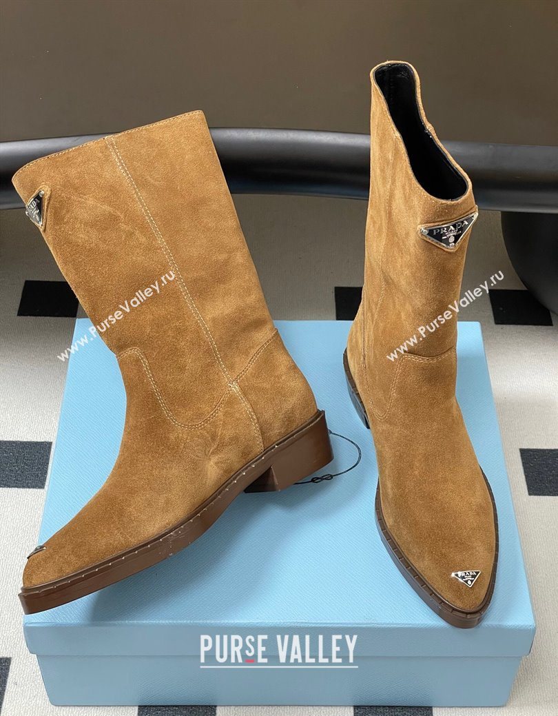Prada Suede Ankle Boots Brown 2025 PR082513 (MD-250825068)