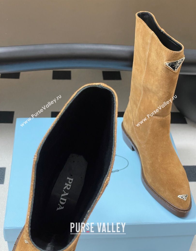 Prada Suede Ankle Boots Brown 2025 PR082513 (MD-250825068)