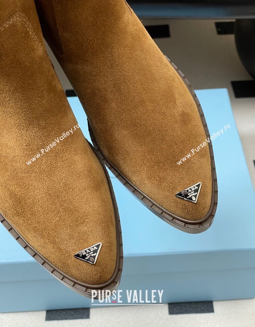 Prada Suede Ankle Boots Brown 2025 PR082513 (MD-250825068)