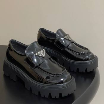 Prada Patent leather loafers 5cm Black 2025 1D185O (MD-250825072)